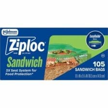 Sandwich Bag, GripnSeal, 6-1/2"x5-7/8", 105/BX, 12/CT, Clear