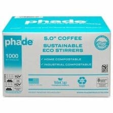 Stirrers, Compost., Hot Bev., 5", 1000/BX, 6/CT, Caribbean Blue
