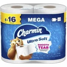 ToiletPaper, UltraSoft, 2Ply, MegaRoll, WavyPerf, 4/PK, 8/CT, White