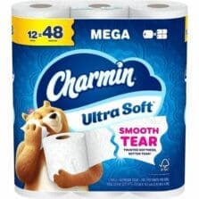 Toilet Paper, UltraSoft, SmoothTear, MegaRoll, 2-Ply, 12/PK, Blue