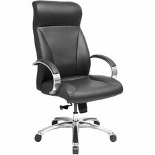 ExecutiveChair, HighBack, 360Swiv, Poly, 46.1"-48.4"Hx28.3"D, BK