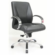 Executive Chair, Mid-Back, 360Swiv, Poly, 39.4"-42.1"Hx28"D, BK