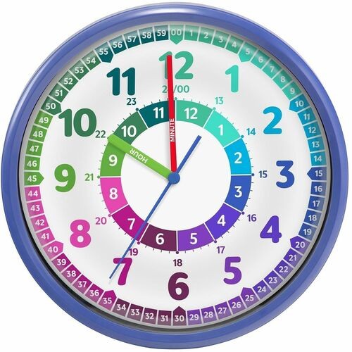 Clock,Classrooms, Silent, Teaching Time, 12&24Hr, Glass, AST