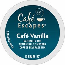 Coffee, Cafe Vanilla, K-Cup, 24/BX, 4/CT, Brown