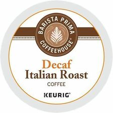 Coffee, Decaf, Italian Roast, Dark Roast, K-Cup, 24/BX, 4/CT, Brown