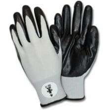 Gloves, Indus., 13GaugeNylon, Nitrile, Knit, XL, 2/Pair, 1DZ, BK/GY