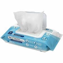 Baby Wipes, f/Sensitive Skin, Eczema, Fragrance-Free, 80/PK, Blue