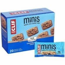 Energy Bars, Mini, 100Cal, PlantBased, ChocChip, 20/BX, 1/CT, Multi