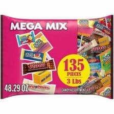 Candy, Assortment, Choc&Fruity, 3lb, 135Pieces/Bag, 1/CT, Multi