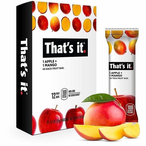 Nutrition Bar, Gluten Free Apple and Mango Fruit, 1.2 oz Bar, 12/Carton