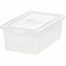 StorageTote, Non-Latch, Stackable, 6QT, 14.25"Lx8.25"Wx4.88"H, CR