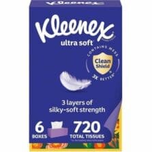 Tissues, Ultra Soft, Kleenex, 120 Sht/BX, 6BX/PK, WE