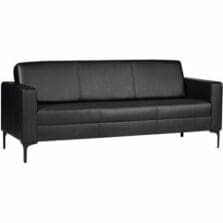 Sofa, Hook&LoopBack, PowerCharger, Vinyl, 77.25"x29.8"x31", Black