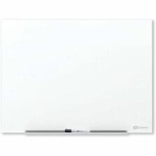 Board, Dry-Erase, Glass, No-Glare, w/AccessoryTray, 48"x36", WE