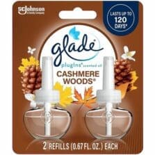 Scented Oil, Refill, f/GladePlugIns, CashmereWoods, 2/PK, 6/CT, MI