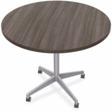 Table, Hospitality, ZIA, FLP, CST, MS, 42"RD, 6/BD, Gray Driftwood
