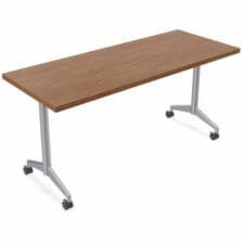 Table, Training, ZIA, Flip, BV, MS, 24"x60", 6/BD, Walnut
