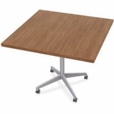 Table, Hospitality, ZIA, FLP, CST, MS, 42"x42", 6/BD, Walnut