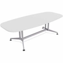 Table, Conference, ZIA, ELLPS, MS, 48"x84", 2/BD, White
