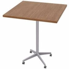 Table, Hospitality, ZIA, FLP, MS, 36"x36"x42", 6/BD, Walnut