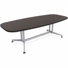 Table, Conference, ZIA, ELLPS, MS, 48"x96", 2/BD, Ebony Recon