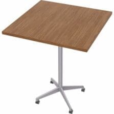 Table, Hospitality, ZIA, FLP, MS, 42"x42"x42", 6/BD, Walnut