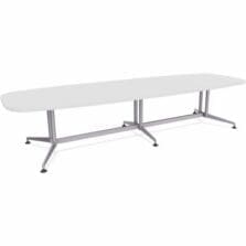 Table, Conference, ZIA, ELLPS, MS, 48"x120", 2/BD, White