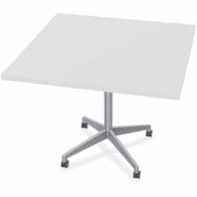 Table, Hospitality, ZIA, FLP, CST, MS, 36"x36", 6/BD, White