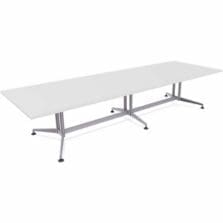 Table, Conference, ZIA, REC, MS, 48"x144", 2/BD, White
