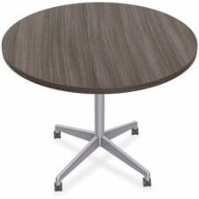 Table, Hospitality, ZIA, FLP, CST, MS, 36"RD, 6/BD, Gray Driftwood