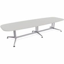 Table, Conference, ZIA, ELLPS, MS, 48"x120", 2/BD, Gray