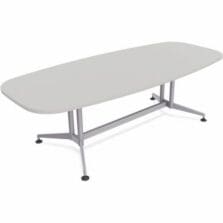Table, Conference, ZIA, ELLPS, MS, 48"x84", 2/BD, Gray