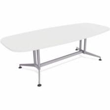 Table, Conference, ZIA, ELLPS, MS, 48"x96", 2/BD, White