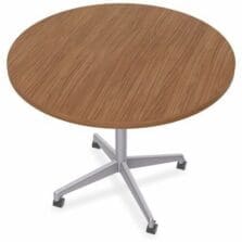 Table, Hospitality, ZIA, FLP, CST, MS, 36"RD, 6/BD, Walnut