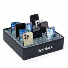 Storage Tray,CellPhones, 36Slot, FoldAway, 12.5"x4.9"x3.5", BK