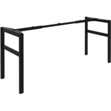 Table Legs, H, Adjust.CrossBar, MetalTube, PowderCoatFinish, 47-1/4"-71-5/8"Wx23-1/4"Dx28-1/2"H, Black