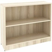 Bookcase, 2-Shelf, 1 Adj Shelf, 36"x12"x29-1/2", Modern Elm