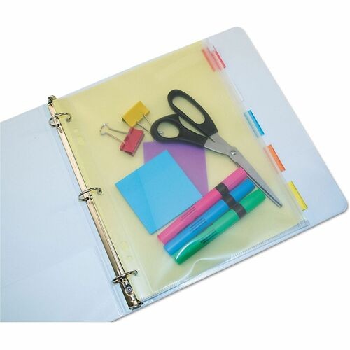 Binder Pouch, 2/3/5/7-HolePunched, Matte, Zipper, 11"x8-1/2", CR