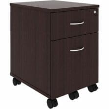 Pedestal, Mobile, B/F, 15-3/4"x19-7/8"x22-7/8", Espresso