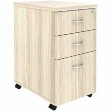 Pedestal, Mobile, B/B/F, 16"x22"x28-1/4", Modern Elm