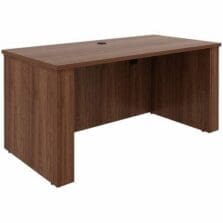Sit-Stand Desk Shell, Essentials, 60"x29"x29-49", Walnut