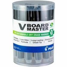Dry-Erase Markers, Recycled, Refillable, BulletTip, 15/PK, Black