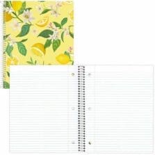 Notebook, SpiralBound, AcidFree, Lemons, 160Pgs, 8.5"x11", White