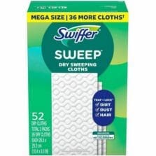 SwifferDryCloths, Refill, Unscented, 10.4"x8", 52/BX, 3/CT, Green