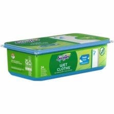 Swiffer Wet Cloths, Sweeper, Disposable, 24/PK, 6/CT, WE