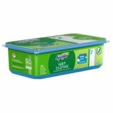 Swiffer Wet Cloths, Sweeper, Disposable, 24/PK, WE