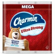 Bathroom Tissue, Mega, 2-Ply, 220Sh/Roll, 24/CT, White