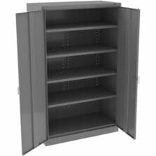 Storage Cabinet, Jumbo, Welded, 48"x24"x78", Medium Grey