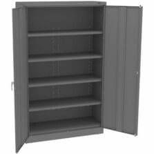 HighStorageCabinet, Jumbo, 5Shelf, 400lbCap, 48"x18"x78", MedGrey