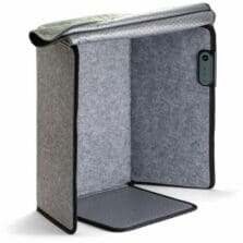 Warmer, f/Feet&Legs, Deluxe, 3Settings, Compact, AutoShutOff, Gray